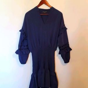 Blue lightweight long sleeve dress